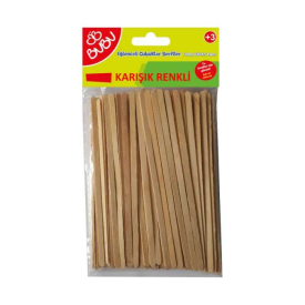 BU-BU EĞLENCELİ ÇUBUKLAR ŞERİT RENKLİ İNCE 50Lİ